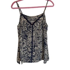 Daniel Rainn Top , Navy Blue & Tan , Adjustable Straps , Size M